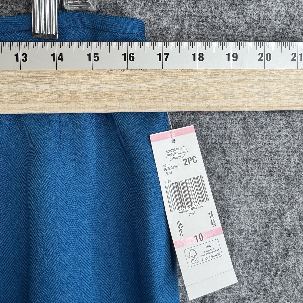 Le Suit 2 Pc Skirt Suit Womens Size 10 Blue Career NWT MSRP $200 - Picture 10 of 11